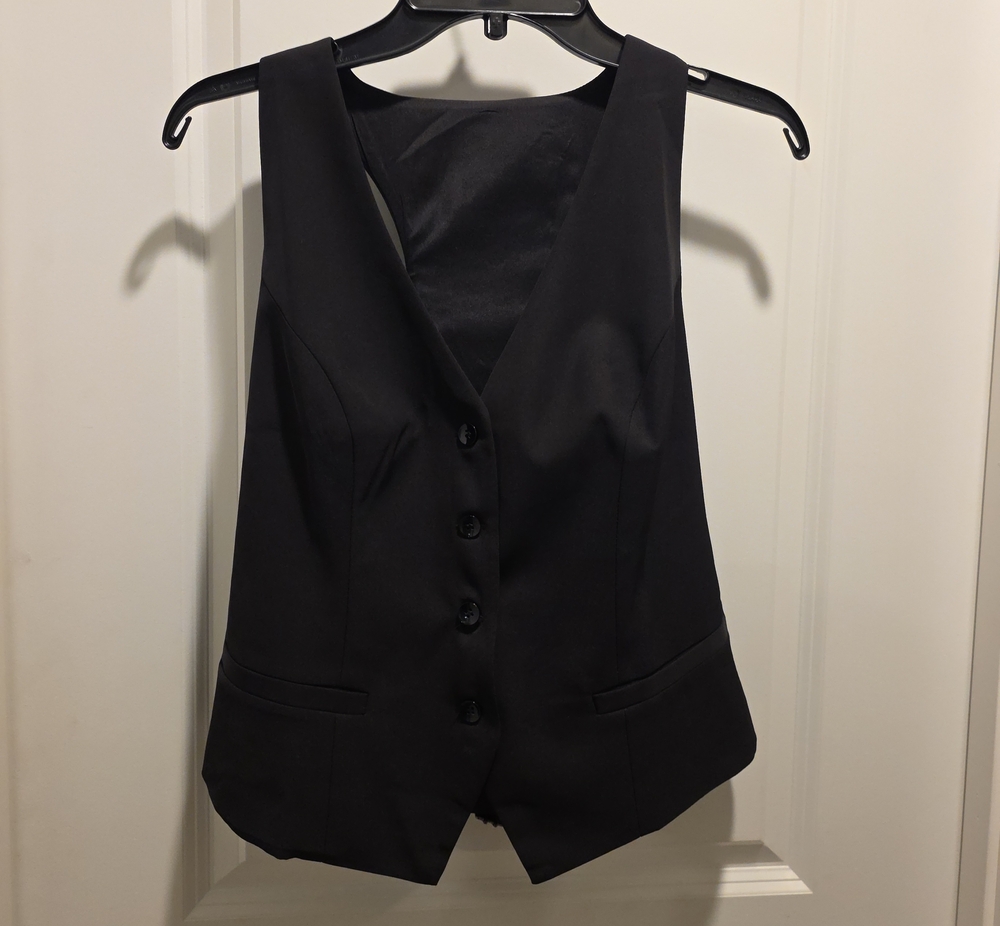 Source Unknown Black Women's Tailored Vest